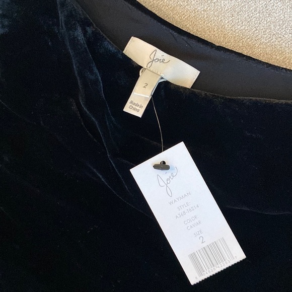 Joie Wayman Velvet Silk Blend 3/4 Ruched Sleeve One Shoulder Top Size 2 - Picture 6 of 8